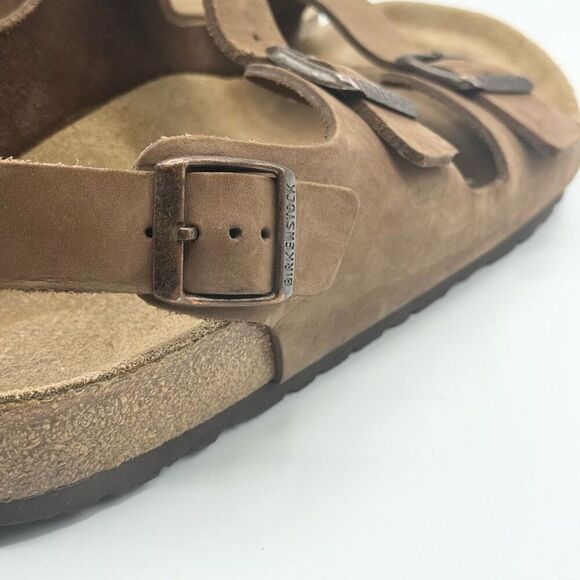 Birkenstock Milano Brown Leather Double Strap Heel Strap Adjustable Sandals - Me - Picture 12 of 12